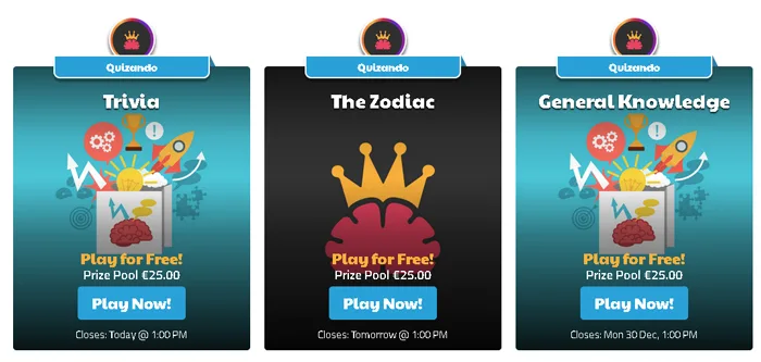 how to play free quiz games on Quizando