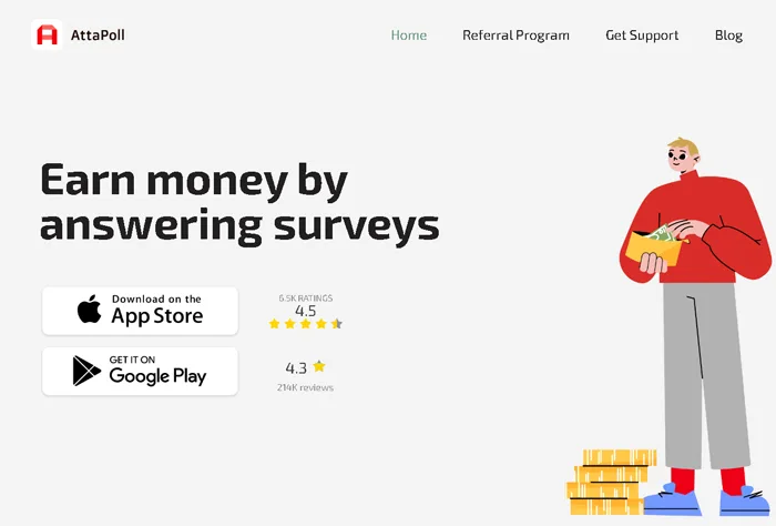 make money doing surveys on mobile phone using Attapoll app