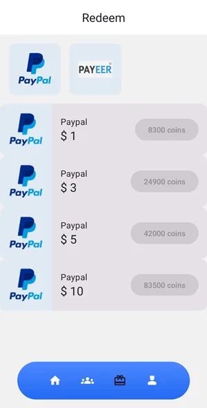 EarnX sends your money to PayPal or Payeer