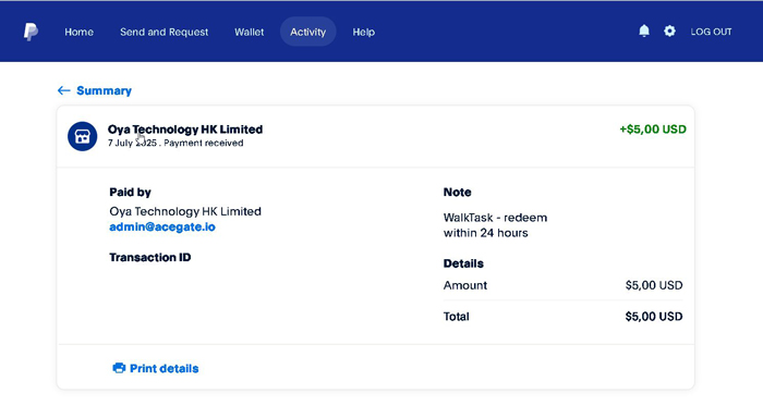 WalkTask Review - LEGIT or SCAM - Can You Really Get Paid to Walk? Walktask real payment proof received in PayPal account on july 2025