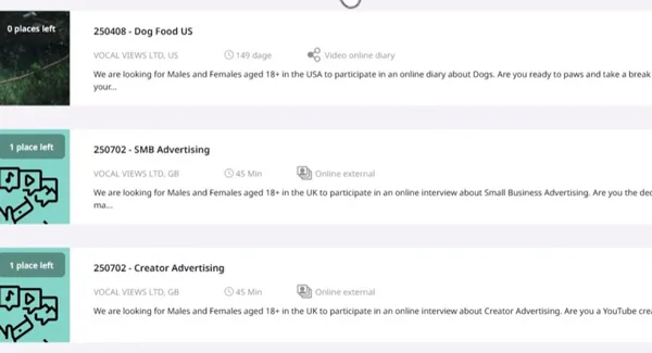 Vocal Views Review: Can You Earn Money From Research Studies? research studies offered by Vocal Views