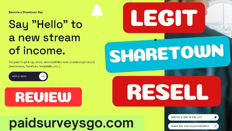 Sharetown review and how to earn money by reselling bulky items