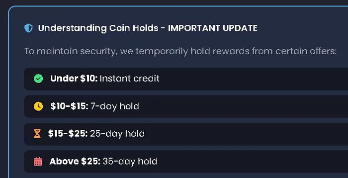 holding cash rewards on Prizebear