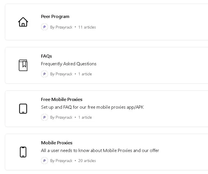 technical support available on Proxyrack Peer