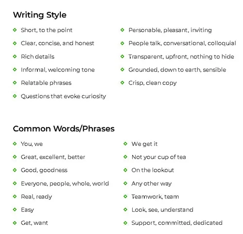 writing style accepted by WriterAccess