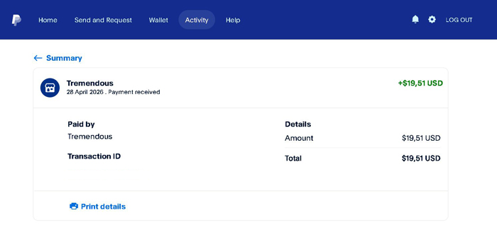 Pawns App payment proof