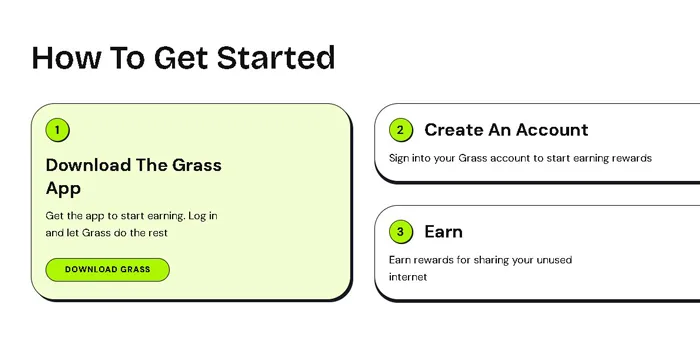 how to sign up for the Grass app