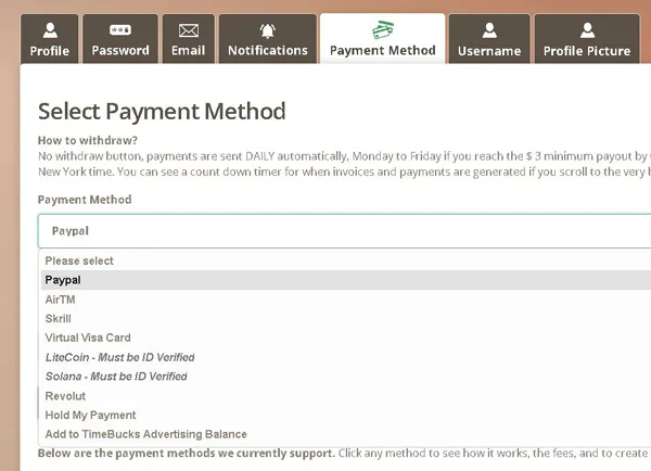 TimeBucks: Is It Legit? Review and Payment Proof TimeBucks payment methods