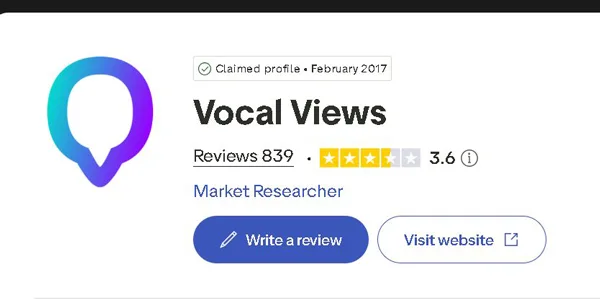 Vocal Views Review: Earn Money From Research Studies Vocal Views trustpilot