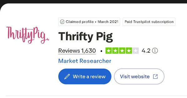 Thrifty Pig Trustpilot