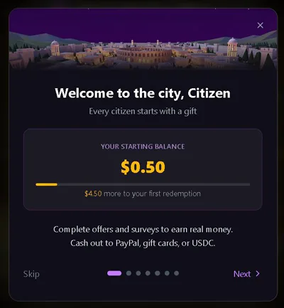 Earnopolis sign up bonus