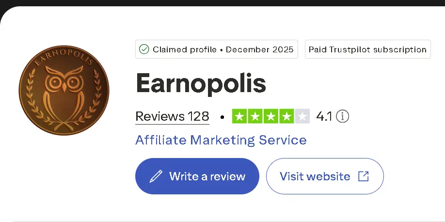 Earnopolis Trustpilot