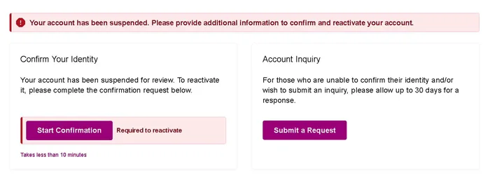 inboxdollars account suspended when using a VPN