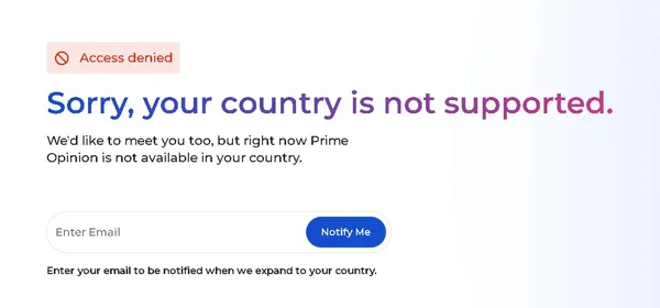 Prime Opinion Review: Worth It? (Full Details) do not use VPN on Prime Opinion