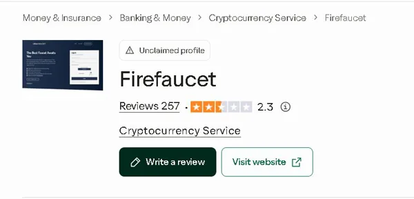 FireFaucet: Payment Proof, Review and Earnings FireFaucet on Trustpilot