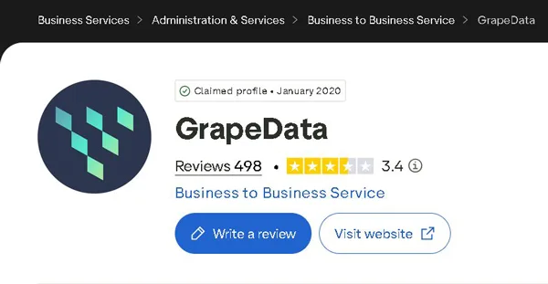 GrapeData on Trustpilot