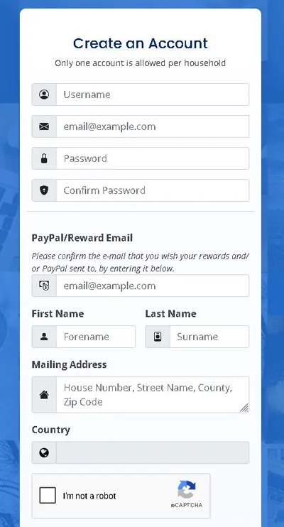 Keep Rewarding sign up