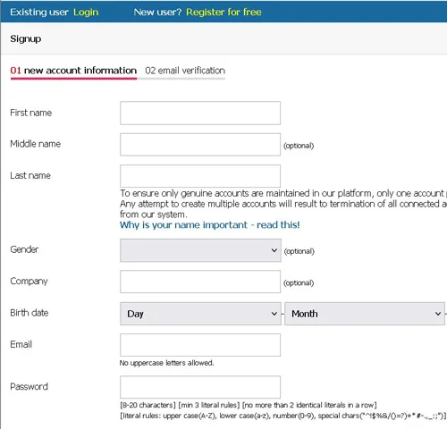 sign up for a new account on Microworkers
