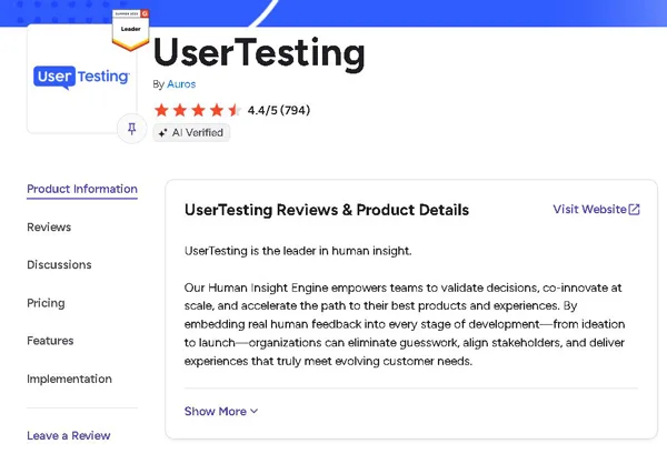 UserTesting Review: Get Paid to Test (Full Details) UserTesting on G2