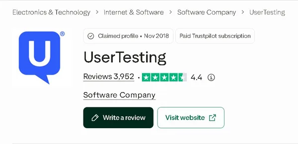 UserTesting Review: Get Paid to Test (Full Details) UserTesting on Trustpilot